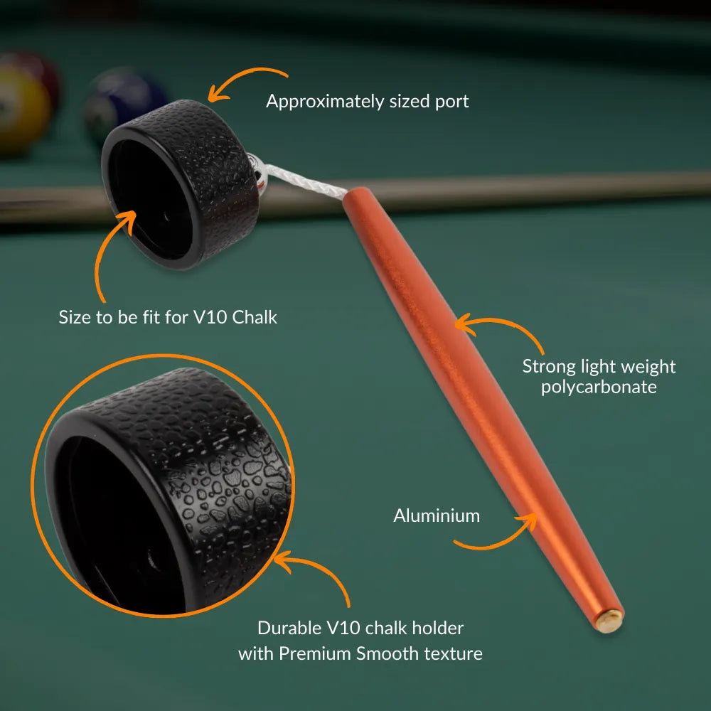 Aluminum Circle Chalk Holder Billiards Accessory for Taom V10, Pyro & Generic Chalk