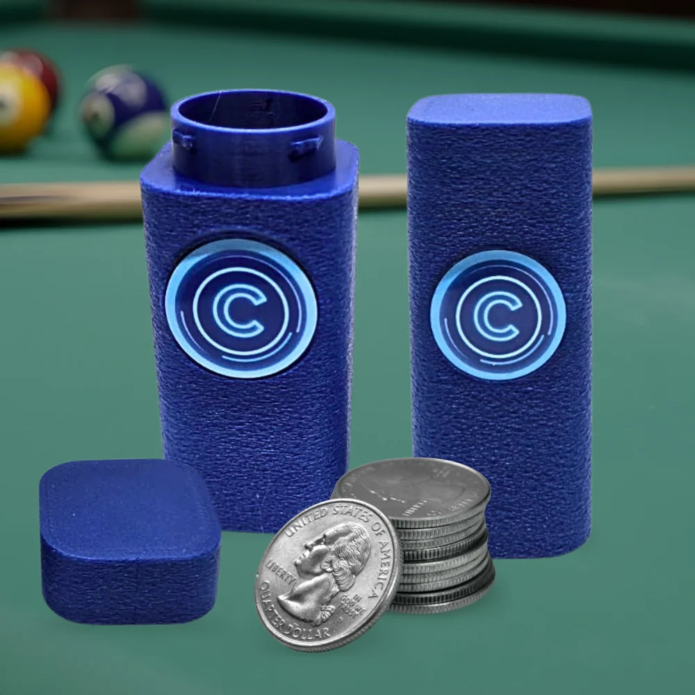 24.5mm Coin Stacker for U.S. and Canadian Quarters, NFC-Enabled Smart coin stacker, Magnetic Twist-Lock Coin Holder, 2 Pack (Light Blue)