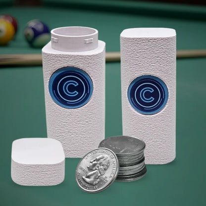 24.5mm Coin Stacker for U.S. and Canadian Quarters, NFC-Enabled Smart coin stacker, Magnetic Twist-Lock Coin Holder, 2 Pack (Light Blue)