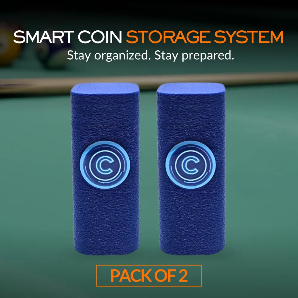 24.5mm Coin Stacker for U.S. and Canadian Quarters, NFC-Enabled Smart coin stacker, Magnetic Twist-Lock Coin Holder, 2 Pack (Light Blue)