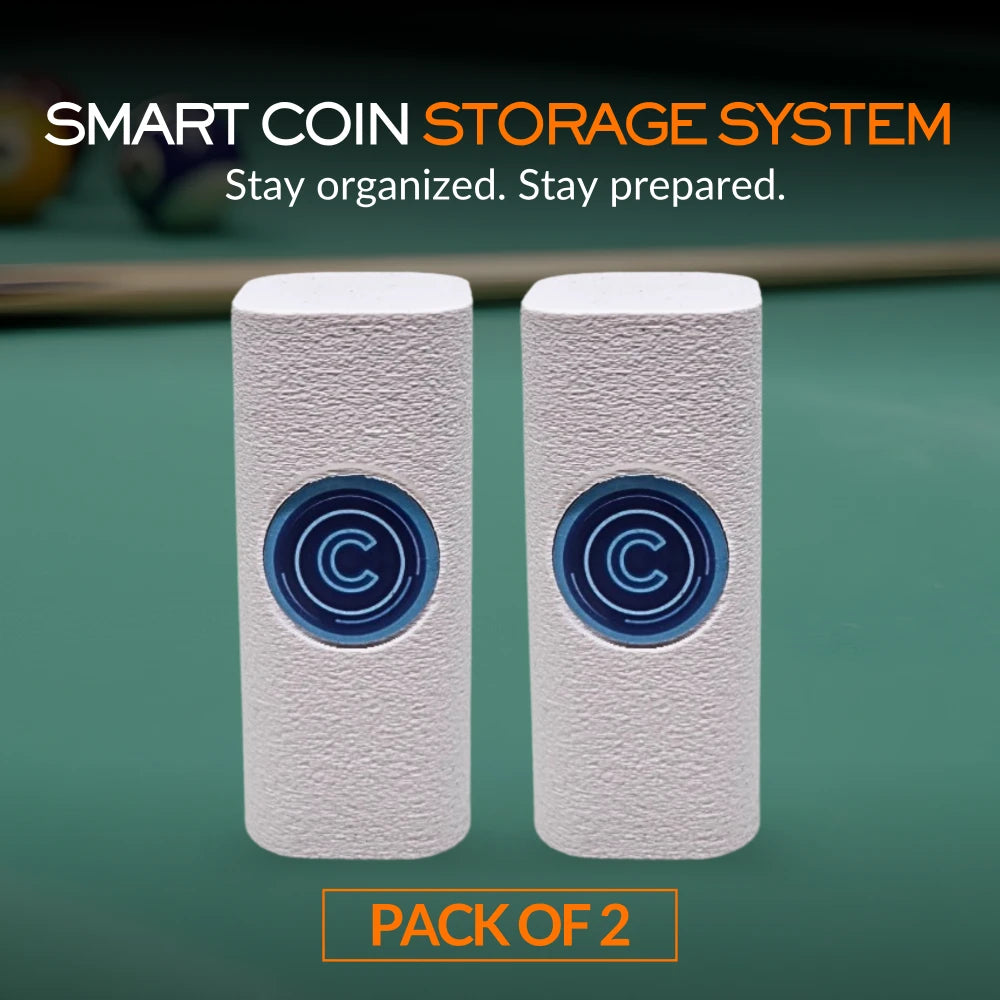 24.5mm Coin Stacker for U.S. and Canadian Quarters, NFC-Enabled Smart coin stacker, Magnetic Twist-Lock Coin Holder, 2 Pack (Light Blue)