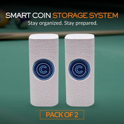 24.5mm Coin Stacker for U.S. and Canadian Quarters, NFC-Enabled Smart coin stacker, Magnetic Twist-Lock Coin Holder, 2 Pack (Light Blue)