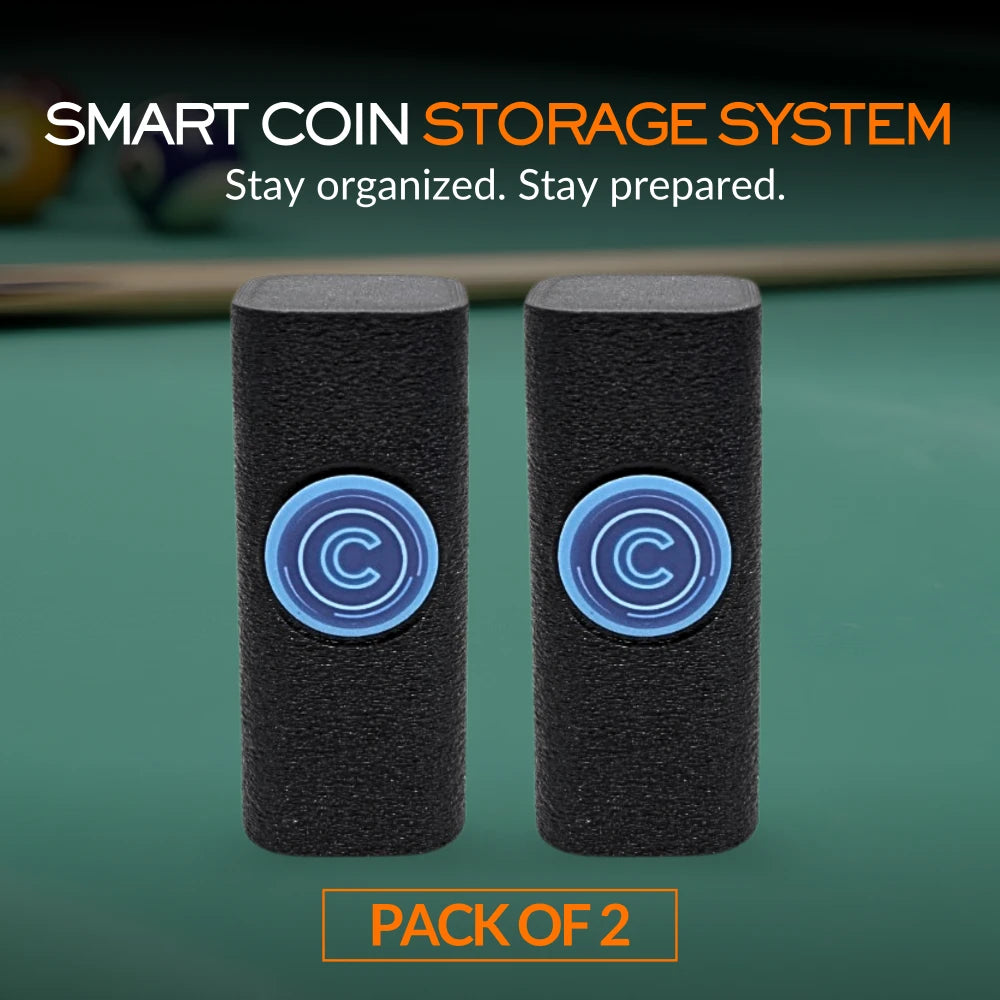 24.5mm Coin Stacker for U.S. and Canadian Quarters, NFC-Enabled Smart coin stacker, Magnetic Twist-Lock Coin Holder, 2 Pack (Light Blue)