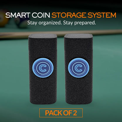 24.5mm Coin Stacker for U.S. and Canadian Quarters, NFC-Enabled Smart coin stacker, Magnetic Twist-Lock Coin Holder, 2 Pack (Light Blue)