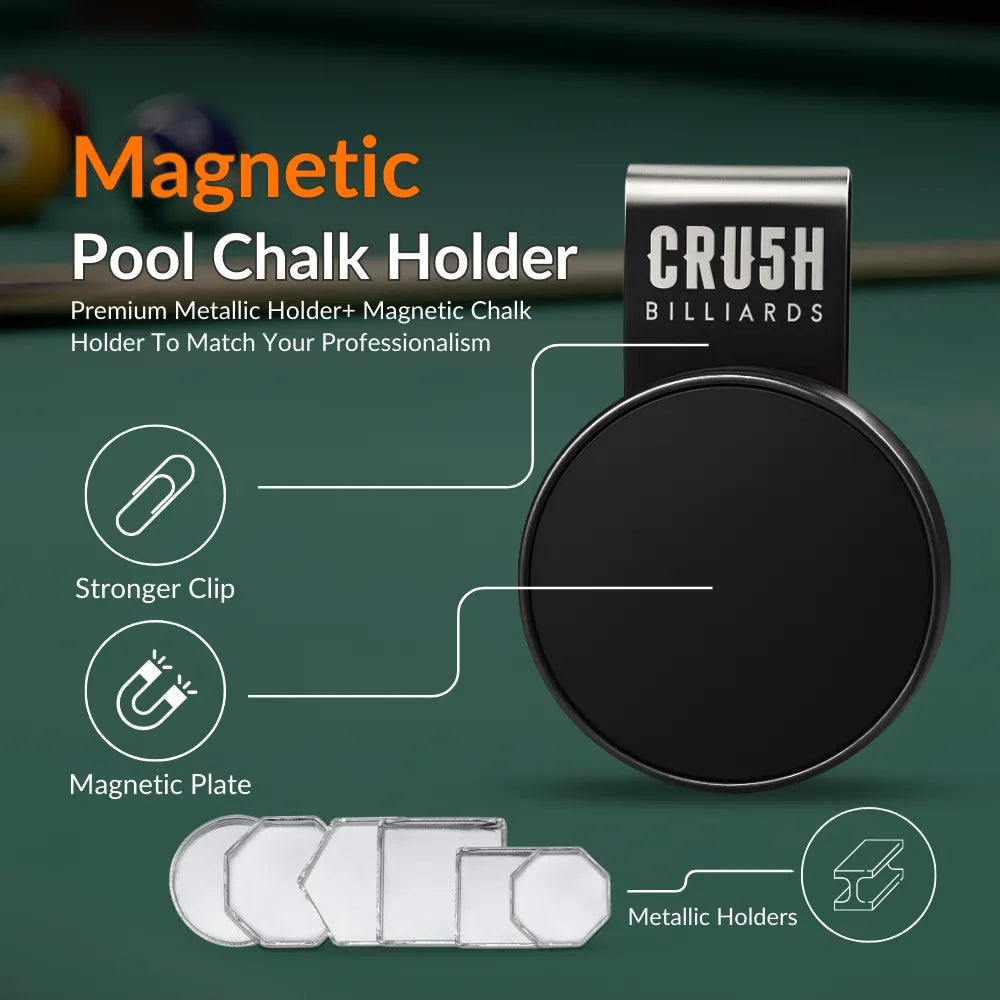 Ultra Grip Magnetic Chalk Holder Clip for Billiards