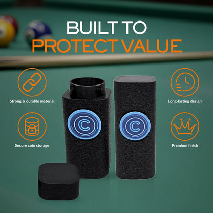 24.5mm Coin Stacker for U.S. and Canadian Quarters, NFC-Enabled Smart coin stacker, Magnetic Twist-Lock Coin Holder, 2 Pack (Light Blue)