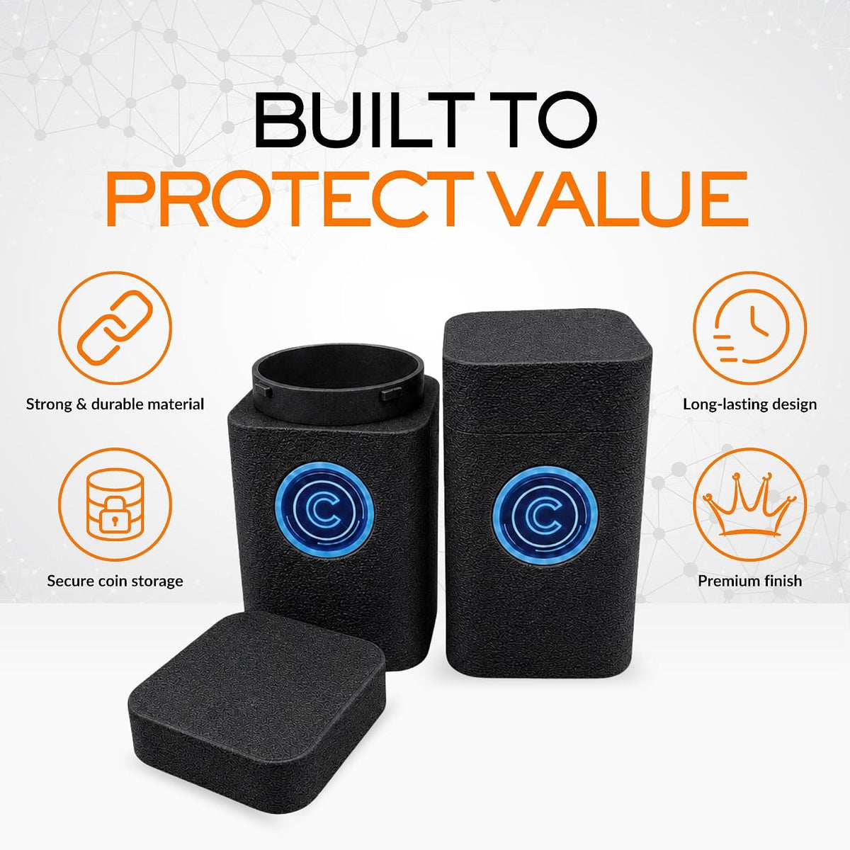 41mm Coin Stacker with NFC Smart Storage Silver Eagles (White)