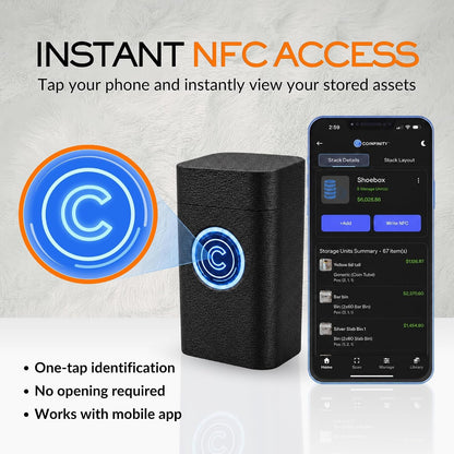 41mm Coin Stacker with NFC Smart Storage Silver Eagles (White)