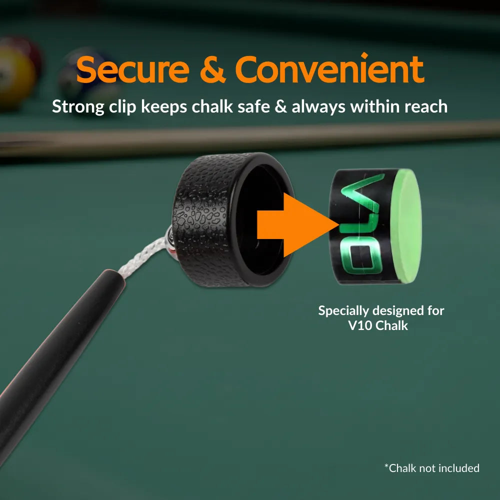 Aluminum Circle Chalk Holder Billiards Accessory for Taom V10, Pyro & Generic Chalk
