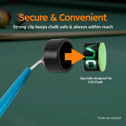 Aluminum Circle Chalk Holder Billiards Accessory for Taom V10, Pyro & Generic Chalk