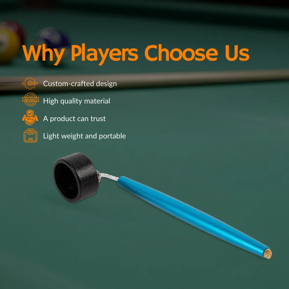 Aluminum Circle Chalk Holder Billiards Accessory for Taom V10, Pyro & Generic Chalk