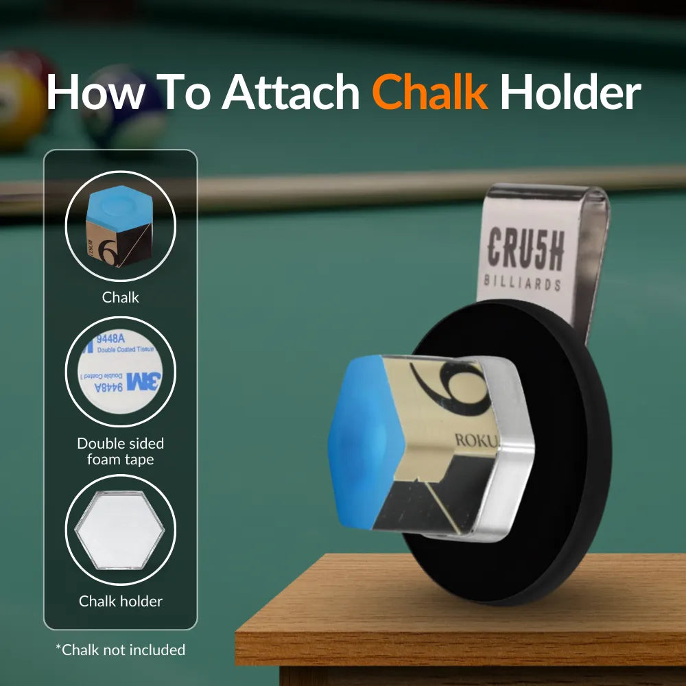 Ultra Grip Magnetic Chalk Holder Clip for Billiards