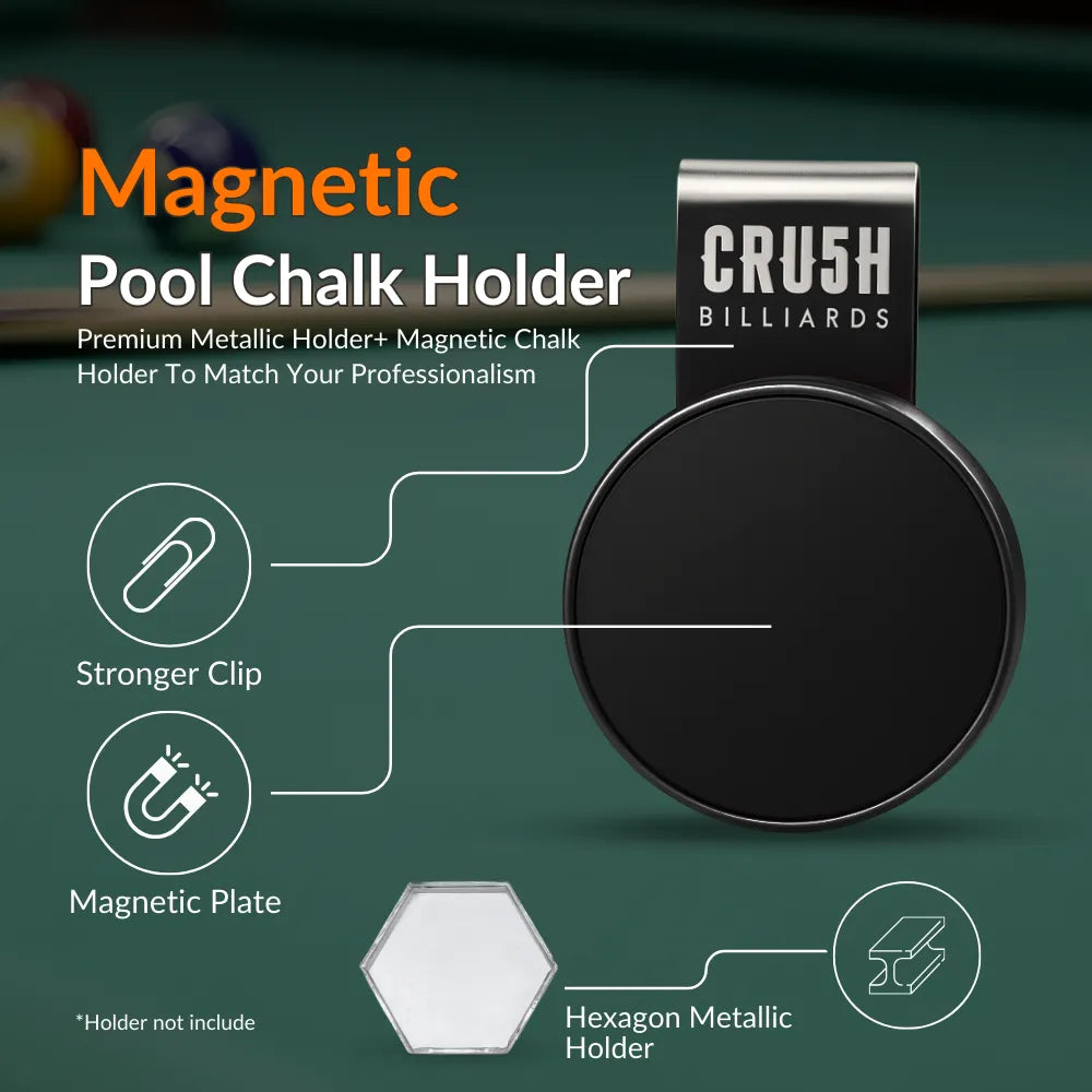 Ultra Grip Magnetic Chalk Holder Clip for Billiards