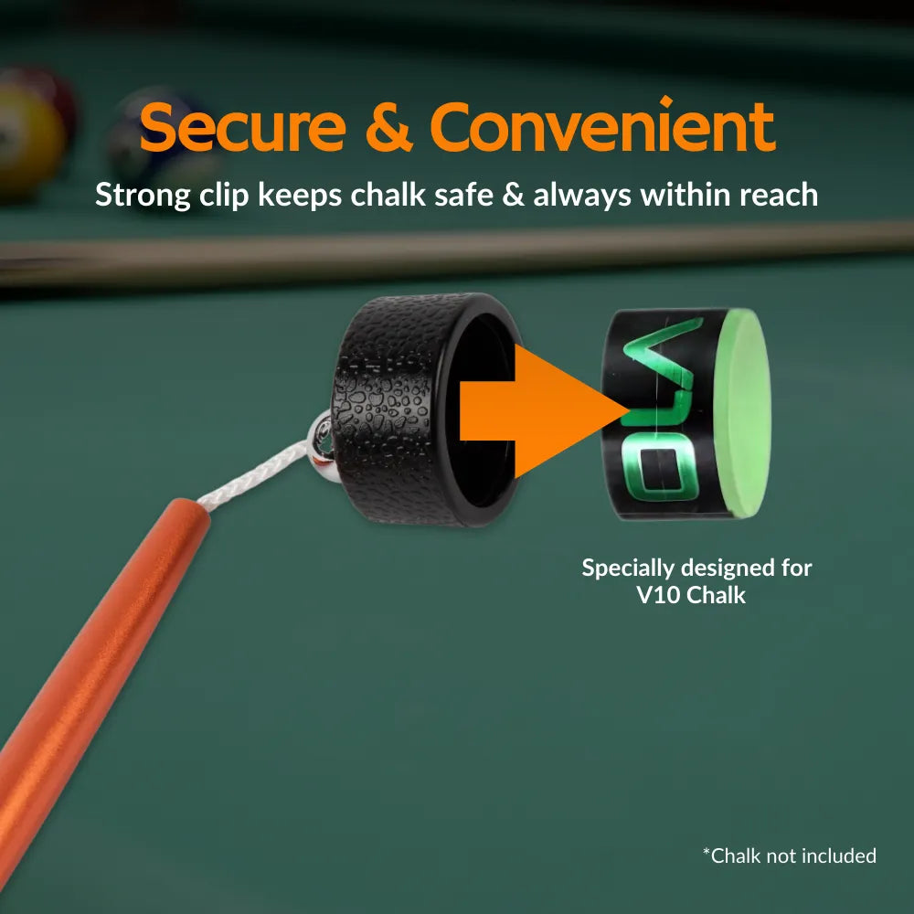 Aluminum Circle Chalk Holder Billiards Accessory for Taom V10, Pyro & Generic Chalk