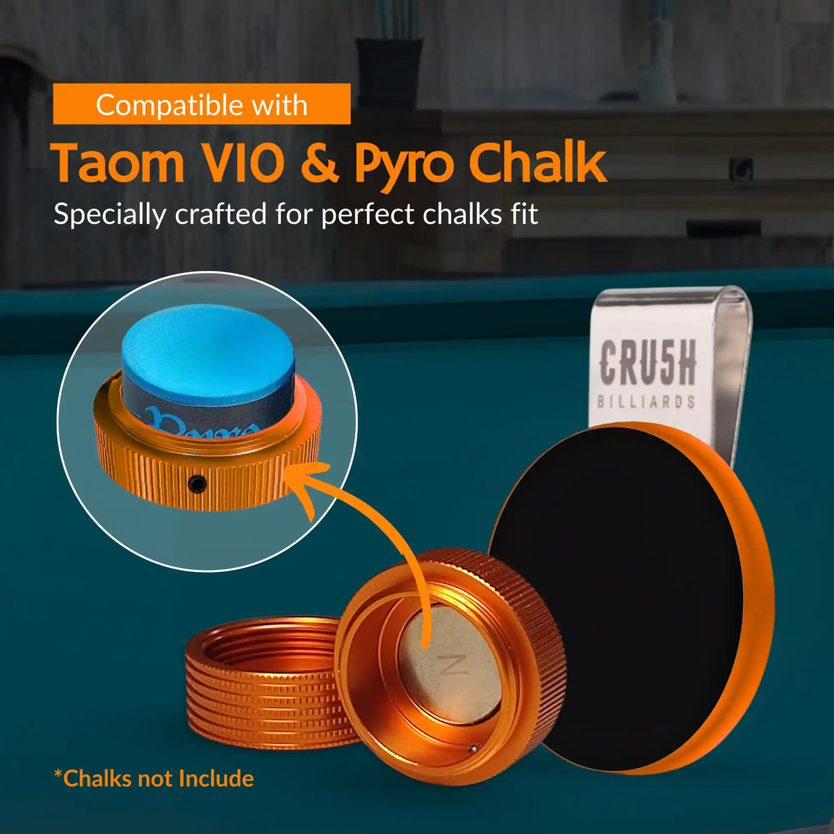 Magnetic Chalk Holder with Lid & Belt Clip