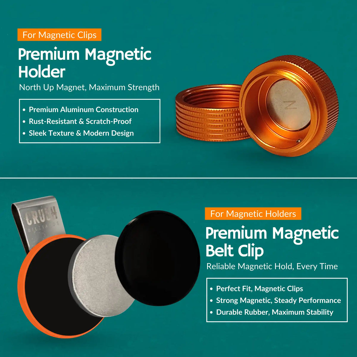 Magnetic Chalk Holder with Lid & Belt Clip