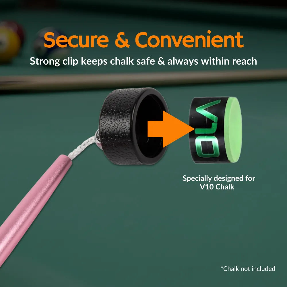 Aluminum Circle Chalk Holder Billiards Accessory for Taom V10, Pyro & Generic Chalk
