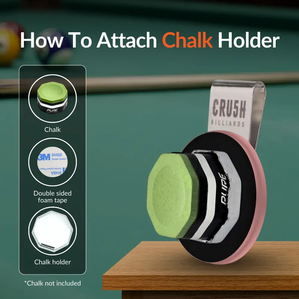 Ultra Grip Magnetic Chalk Holder Clip for Pool Table