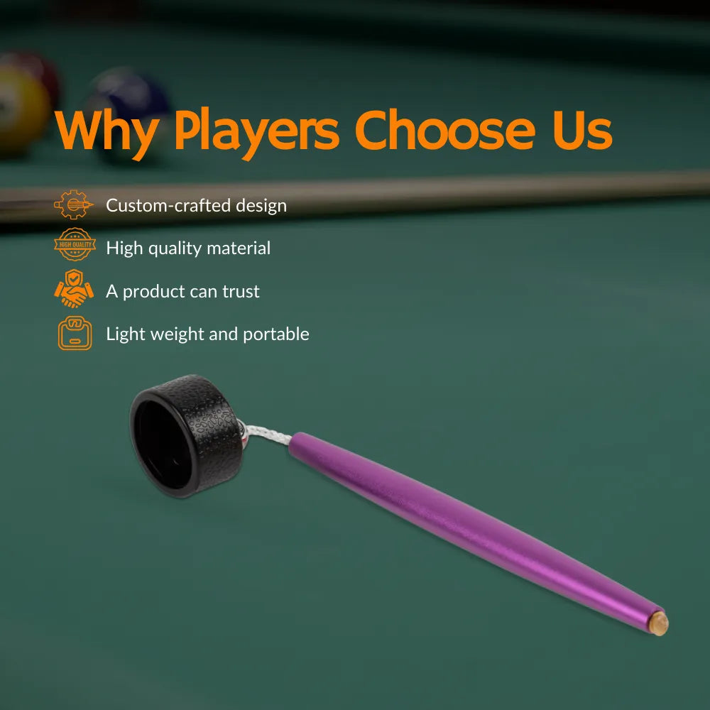 Aluminum Circle Chalk Holder Billiards Accessory for Taom V10, Pyro & Generic Chalk