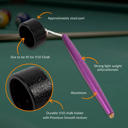 Aluminum Circle Chalk Holder Billiards Accessory for Taom V10, Pyro & Generic Chalk