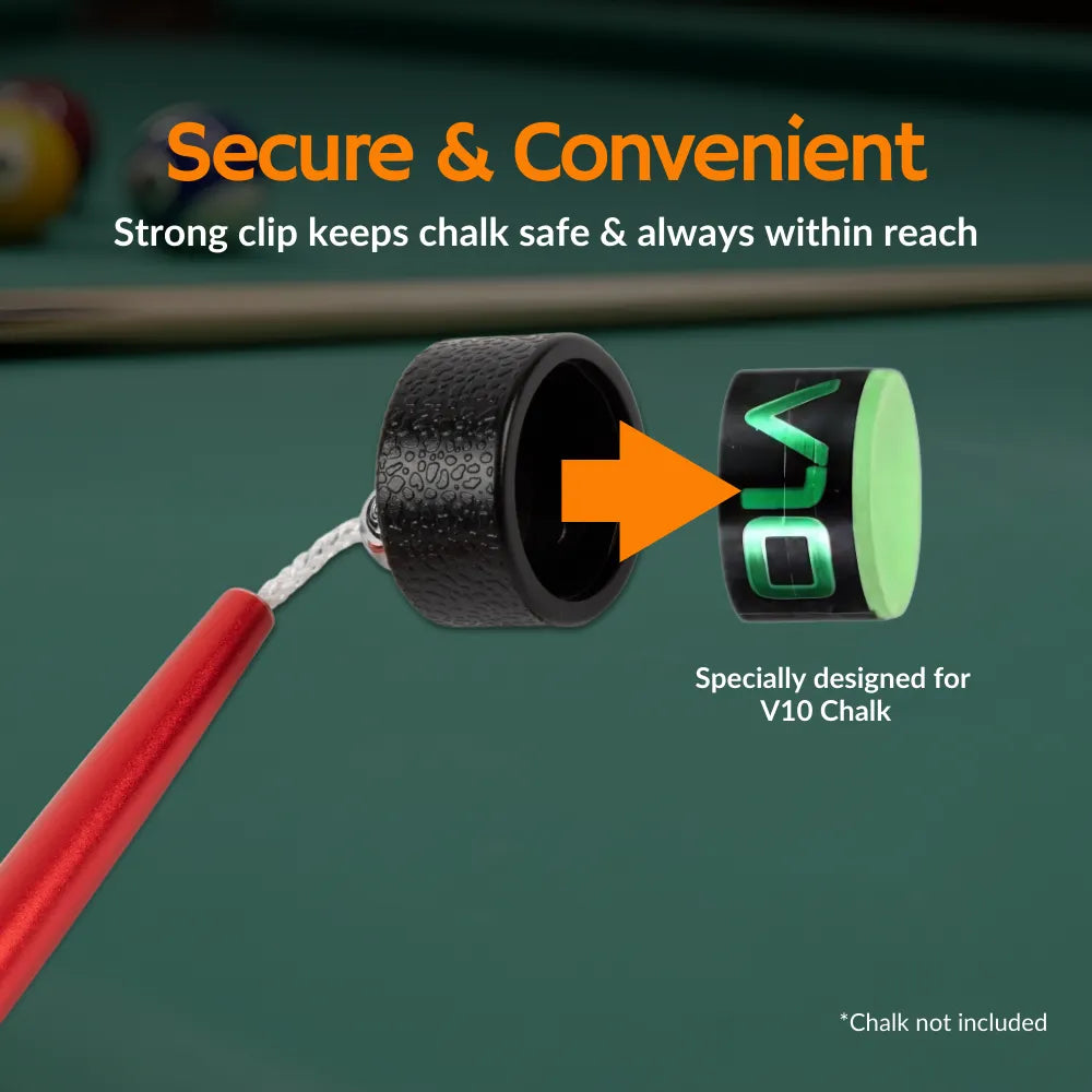 Aluminum Circle Chalk Holder Billiards Accessory for Taom V10, Pyro & Generic Chalk