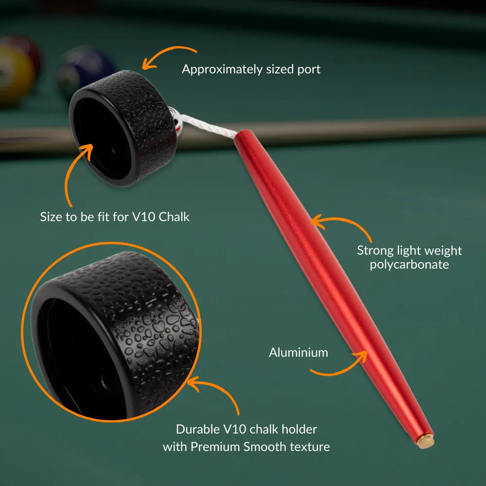 Aluminum Circle Chalk Holder Billiards Accessory for Taom V10, Pyro & Generic Chalk