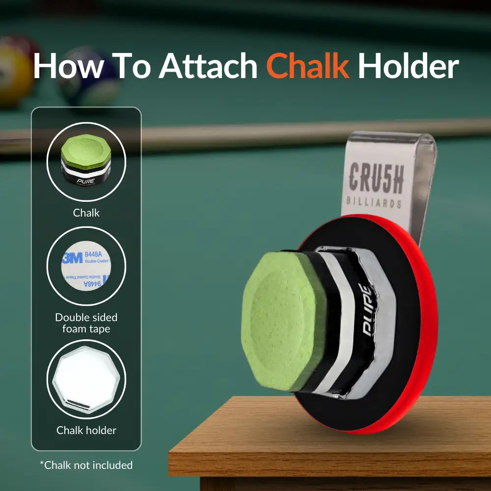 Ultra Grip Magnetic Chalk Holder Clip for Pool Table