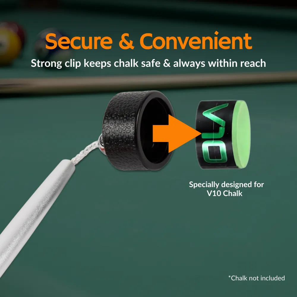 Aluminum Circle Chalk Holder Billiards Accessory for Taom V10, Pyro & Generic Chalk