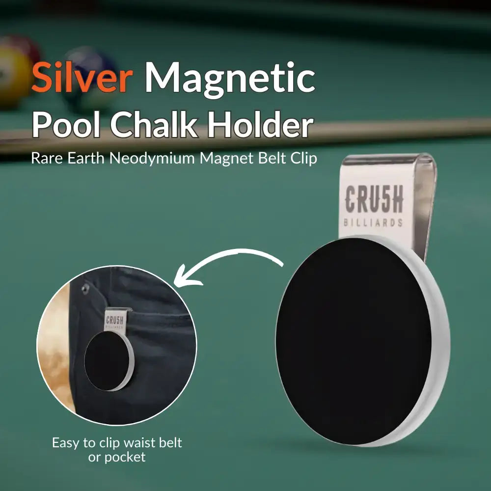 Ultra Grip Magnetic Chalk Holder Clip for Pool Table