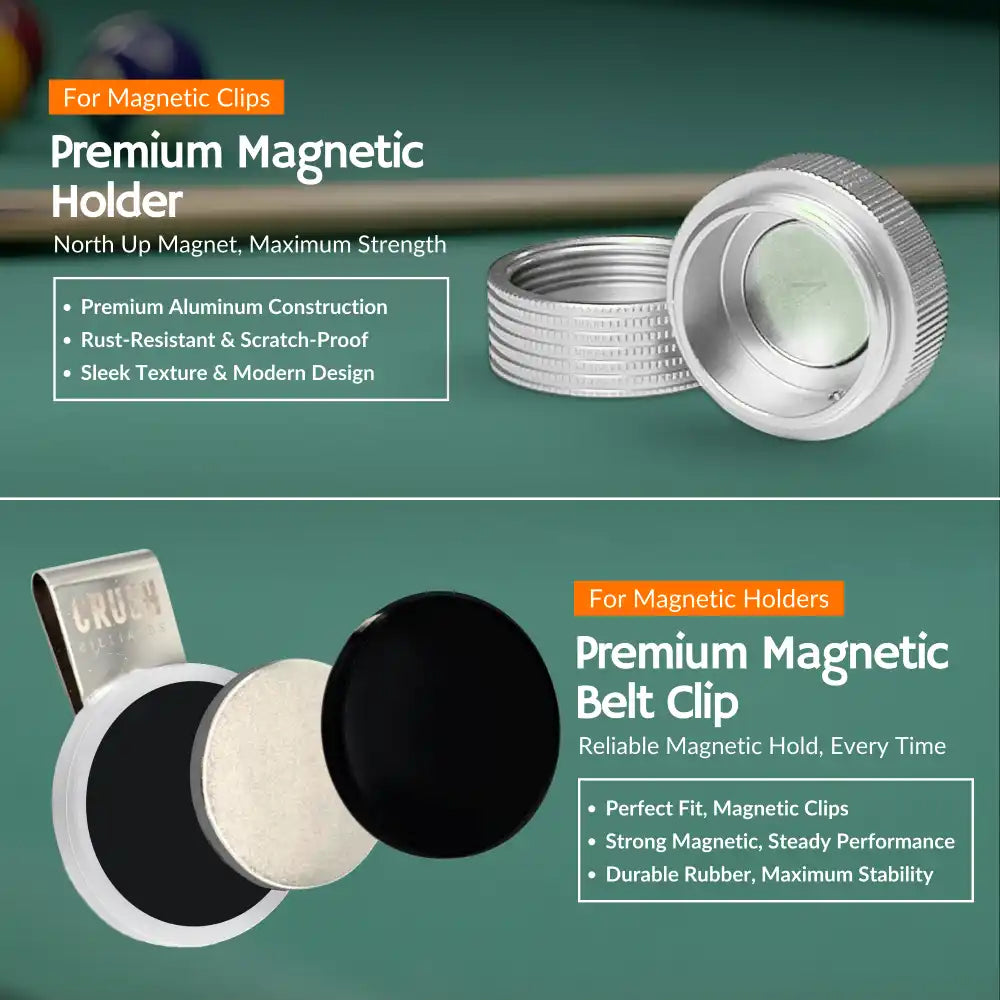 Magnetic Chalk Holder with Lid & Belt Clip