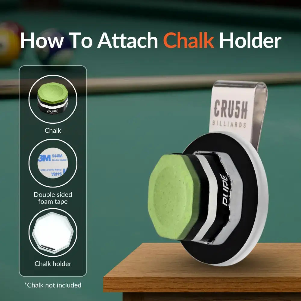 Ultra Grip Magnetic Chalk Holder Clip for Pool Table