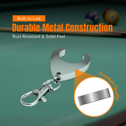 BCB Metal Coin Holder Keychain | Convenient Quarter Holder for Pool & Billiards