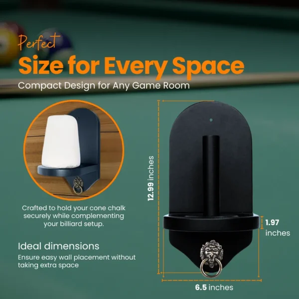 wall mount pool table cone chalk holder