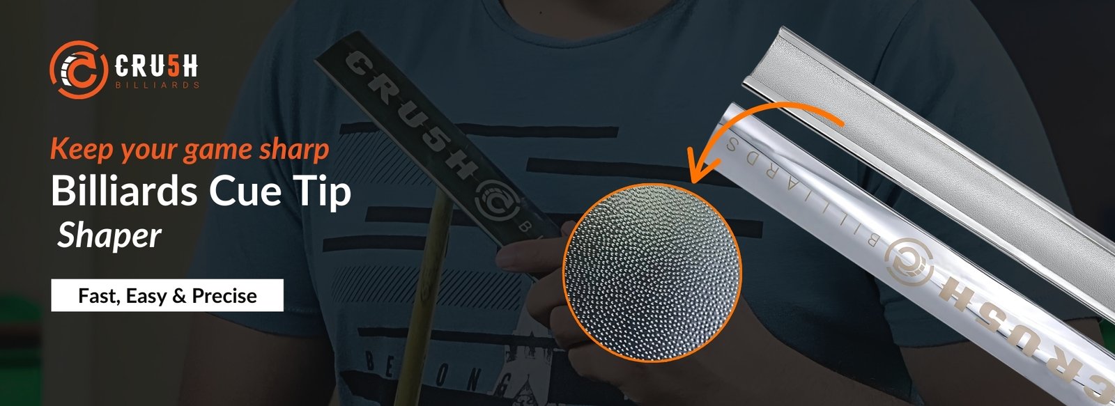 Billiards Cue Tip Shaper