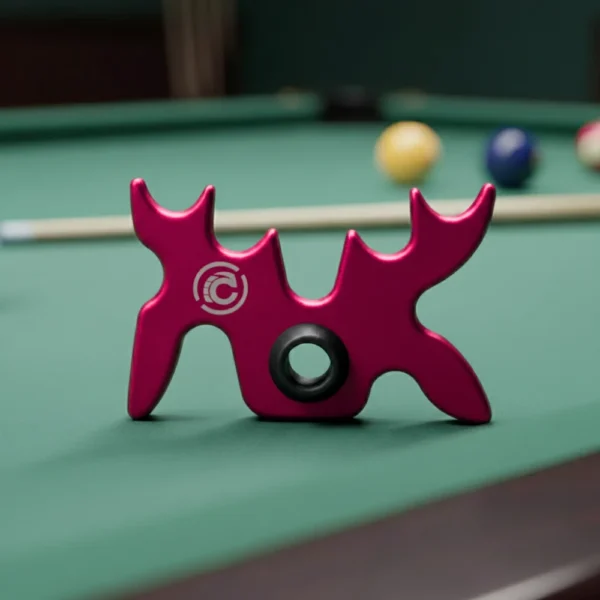 Raspberry Aluminum Moosehead Bridge Cue Rest