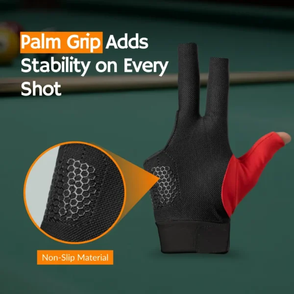 red Cue sports glove